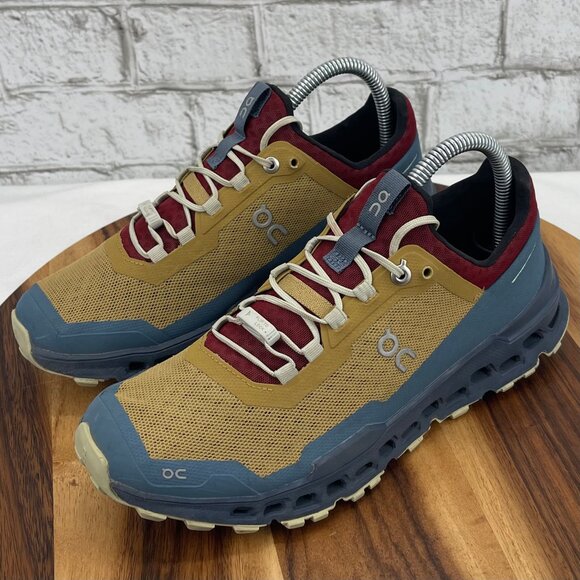 On Running Cloudultra Womens Sz. 8 Brown Navy Blue Running Shoes - Picture 1 of 16